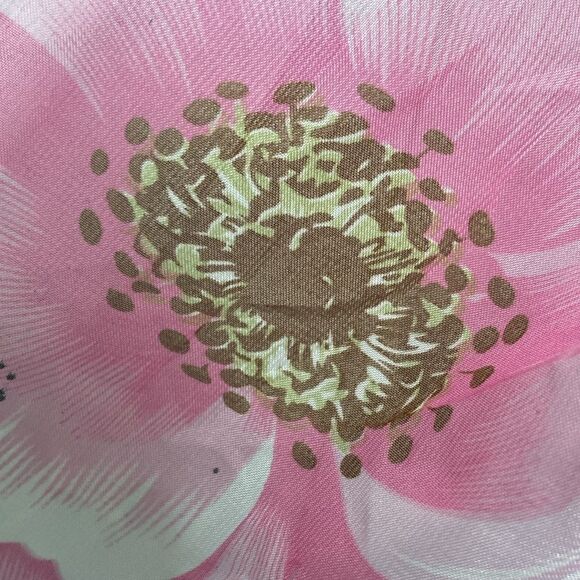 LIANG DIAN Black with Pink Flowers Lightweight Scarf Wrap 60 x 19 inches - Picture 7 of 12